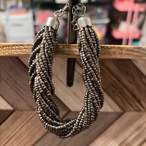 Pyrite Braided Twist Bracelet NWOT